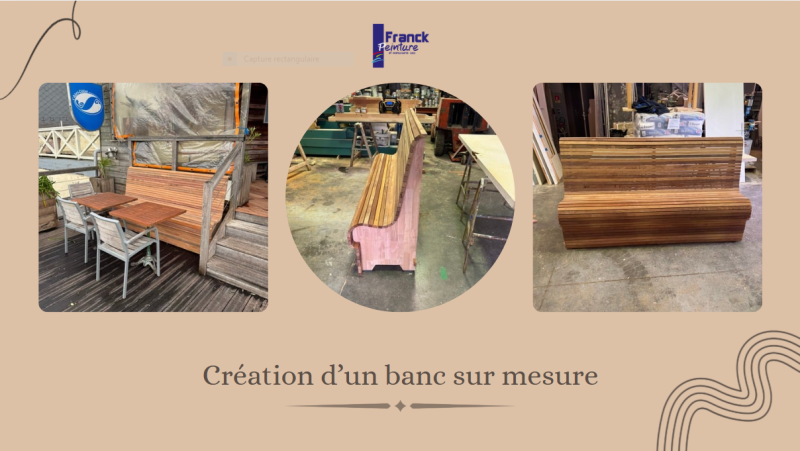 Création d'un banc en bois sur mesure près du Havre 76